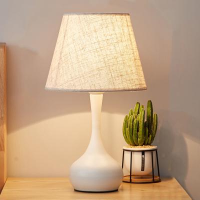 China Bedroom Living Room Hotel USB Table Lamp Dimmable Table Lamp Shade Home Touch Control Canvas Bedside Lamp for Bedroom Living Room Office for sale