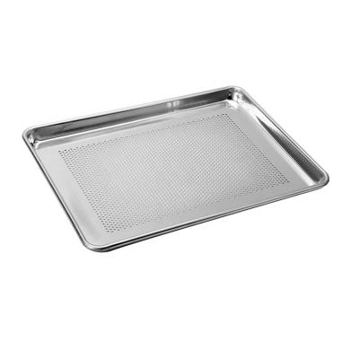 China Bottom perforated baking bread tray hamburger bun baking pan non-stick bun baking pan aluminium bread pan with coating zu verkaufen