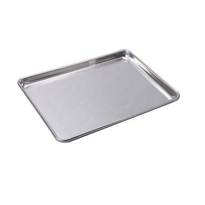 China 18*13'*1'' bandeja de horneado de medio tamaño bandeja de horneado de aluminio bandeja de horneado de alambre en el borde bandeja de horneado de uso pesado en venta