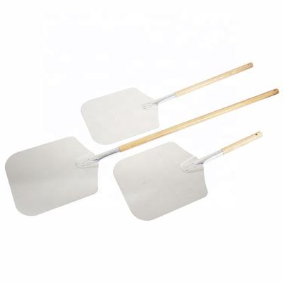 China Pizza Tools Wooden Aluminum Pizza Peel Wood Handle Pizza Shovel Multi Size for sale