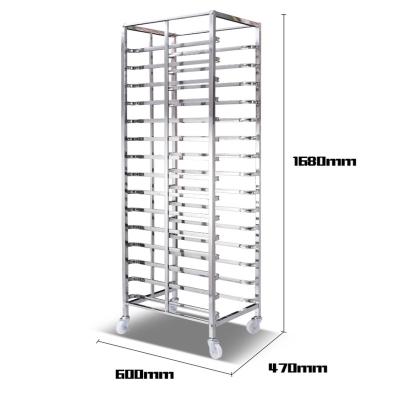 China RK Bakeware China-Aluminum Bakery Bread Oven Baking Tray Cart Trolley Cake Rack Cart For Bakeware for sale