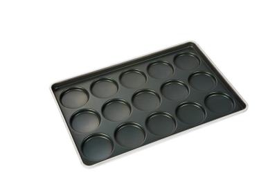 China 15 Flat 3.5 Inch PTFE Burger Bun Baking Pan for sale