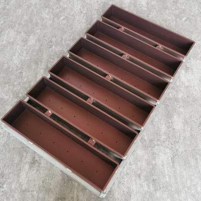 China Pan atado con correa 6 Pan Extruded Al Alloy Loaf Pan Set, Baguette cocinando la bandeja en venta