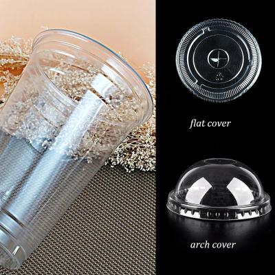 China Plastic Cup Beverage Juice Cup With Lid Leak Proof Packaging Cold Drink Cup for sale