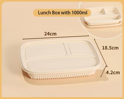 China Takeaway Microwavable Bento Food Storage Lunch Boxes Meal Prep Containers for sale