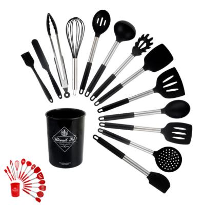 China Sustainable High Quality Creative Kitchen Tools 14 Pieces Silicone Kitchenware Set /Silicone Kitchen Utensils Set for sale