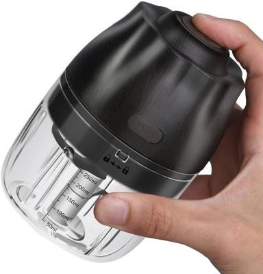 China New Mini Garlic Portable Electric Chopper Coming Workable with USB Charging 3 Blades for Vegetable, Pepper, Carrot, Meat for sale