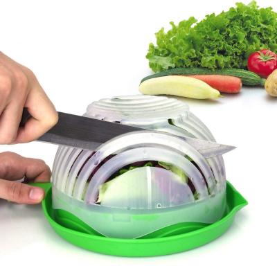 China Sustainable Upgraded Easy Salad Maker Cut Fruit And Vegetable Salad Making Machine Bowl Cutter for sale