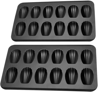 China Amazon Sustainable Hot Sale 12 Cup Heavy Duty Shell Shape Baking Cake Mold Pan. for sale