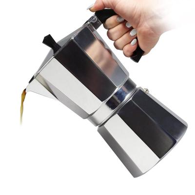 China Eco-friendly Portable Italian Espresso Stovetop Coffee Pot Mocha Maker / Moka Coffee Maker for sale