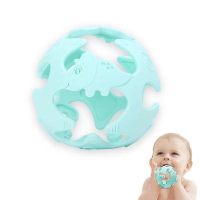 China 2021 Colorful Hot Selling Silicone Baby Puzzle Teething Toys Sensory Accessory , Baby Teether Dinosaur Shape for sale