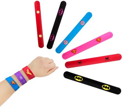 China Cool Silicone Superhero Cool Slap Bracelet, Chelvee Slap Bracelet for Kids Boys and Girls for sale