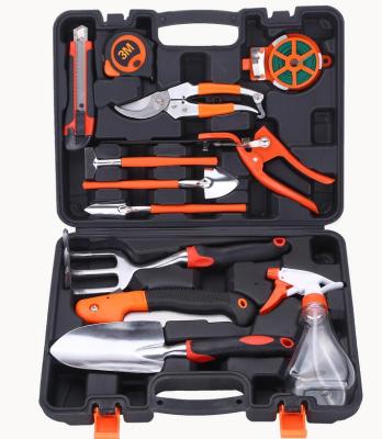 China Household Tool Kit Heavy Duty 12 Piece Garden Tool Kit with Storage Organizer for Men and Women for sale