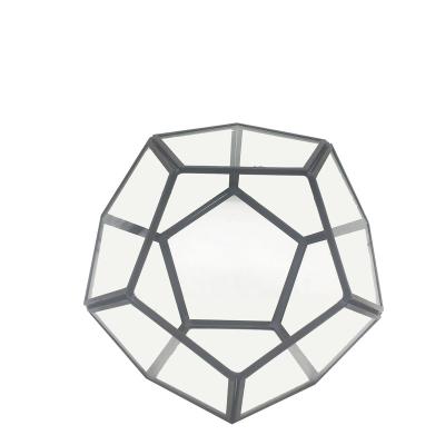 China Wholesale American Style Pentagon Geometric Mini Greenhouse for Home and Garden Decor for sale