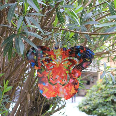 China 2020 CLASSIC Stainless Steel 3D Hollow Butterflies Wind Spinners For Garden for sale