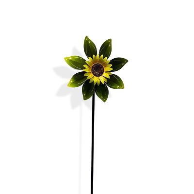 China Art Decor Metal Spring Wind Mill Wind Spinners Lawn Suns Yard Garden Stake for sale