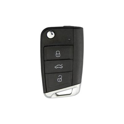 China Replace Remote Flip Folding Replacement Shell For VW Golf 7 Mk 7 Skoda Seat Car Key Cover 3 Button Car Key for sale