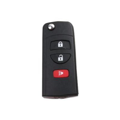 China Replace Car Key ForNissan Livina Tiida 2+1 Button Flip Remote Key for sale