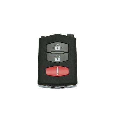 China Replace Uncut Key Case Flip Car Key Head Shell Uncut Blade H76 Chip ID 4D63 80 Bits For Mazda for sale