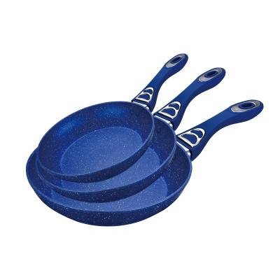 China Country Aluminum ceramic coating frying pan Scratch resistant frying pan cooker 3-piece set cookware sets for sale