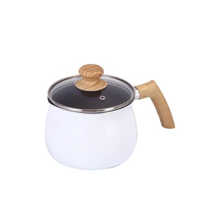 China Sustainable Safety sensing bottom granite coating small stew pot sauce pot non stick glass cooking pot en venta