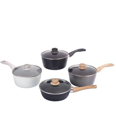 China Sustainable Cooking utensils Milk boiling pot with cover Non stick egg cooking pot with handle zu verkaufen