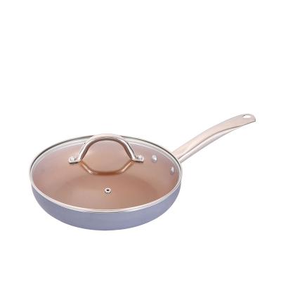 China Nonstick Stainless steel handle frying pan suit aluminum non stick pan stretch cooking steak pan cookware for sale