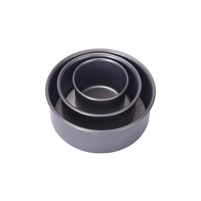 Cina Disposable 4-Inch black cake mold round cake can non stick removable bottom baking pan cake baking mold in vendita