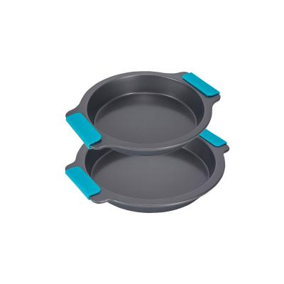 Κίνα Sustainable Pie Product Blue Silicone Non sticky Pie Pizza Plate Round Bread Cake Mold Baking Plate προς πώληση