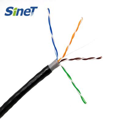 China Competitive Price Networking Cable Cat5e Outdoor Exterior UTP FTP SFTP Waterproof Network Wire Cable for sale