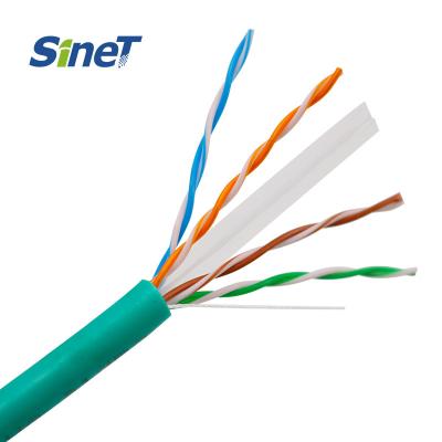 中国 1000ft 305m Any Color Available 4 Pairs 23AWG CCA CU Copper 0.57mm Network Data Cable Cat6 UTP Cable 販売のため