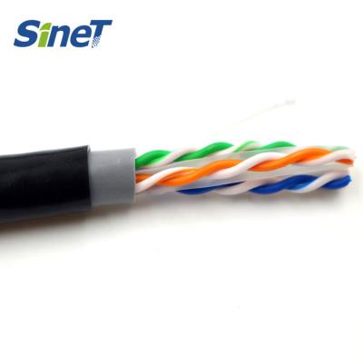 Κίνα Waterproof Double Jacket 305M UTP Cat6 Cable 4 Pairs Solid 0.57mm CCA Conductor for Outdoor Exterior προς πώληση