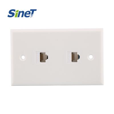 中国 America Style Faceplate with Rj45 Face Plate RJ45 Network Ketstone Jack 114*70mm 販売のため