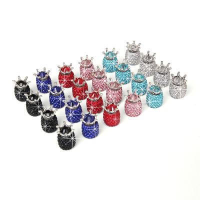 China Bling Rhinestone Crown Vtogether V00003000 4pcs Package Bestselling New Crown Valve Cover Car for sale