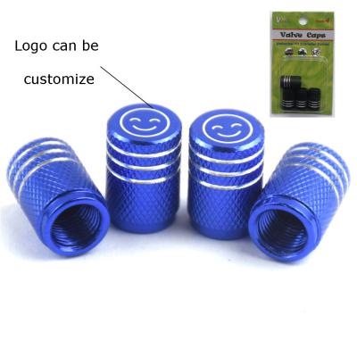 China Column Cylinder Sealing Ring Car Custom Logo V00000201 4pcs Set Wholesale Anodized Custom Car Logo Car Tire Air Valve Caps Cover With Logo for sale