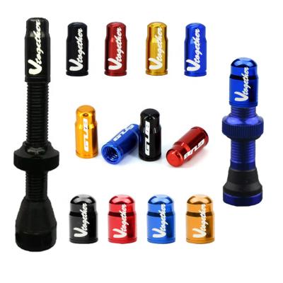 China Custom Vtogether V00029600 Logo French Style Column Bullet Tire Valve Covers For Road MTB Racing BMX Mountain Bike Presta Valve Covers for sale