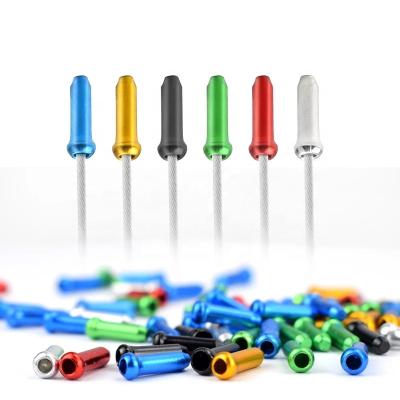 China Colorful Aluminum Alloy V00020100 Aluminum Alloy Shift Brake Cable Cap Dustproof Mountain Bike Road Bicycle Deralleur Cable Mount for sale