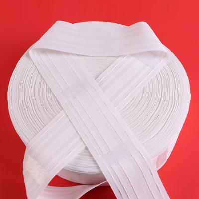 China Good Quality Plain White Polyester 100% Accessories Curtain Strip Binding Types For Window for sale