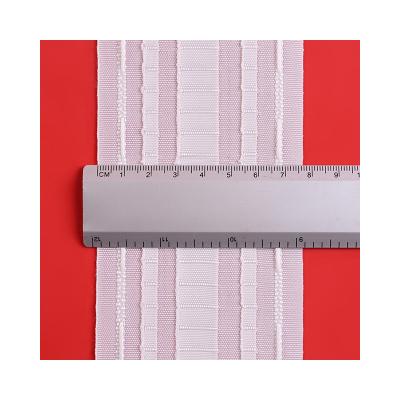 China Simple Fast-delivery 7.6cm 100% white opaque polyester curtain tape shrink sashes for curtain for sale