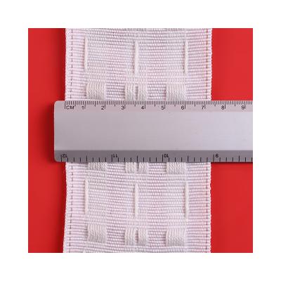 China Good Quality 100% Polyester Blackout Curtain Accessories 7.3cm Single White Curtain Strip For Home Use for sale