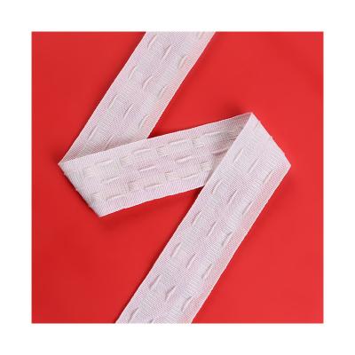 China Hot-selling 100% white 5cm shrink sash single polyester curtain strip for home use for sale