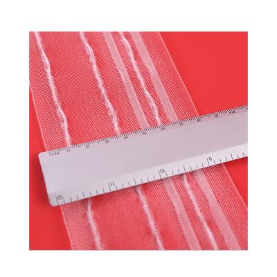 China Quick-delivery 8.1cm pencil pleat single sheer 100% polyester curtain sash for sale