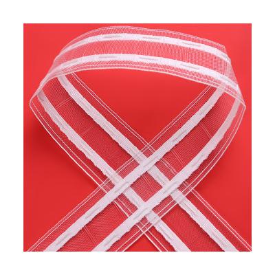 China 2022 new trend 5.2cm single sheer 100% polyester curtain tape for home use for sale