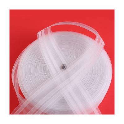 China 2022 Plain New Style 7.6cm Pleated 100% Sheer Polyester Curtain Strip For Home Use for sale