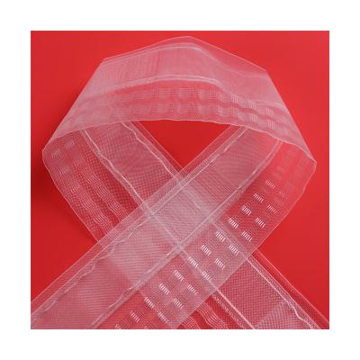 China Simple Good Quality 8.3cm Pleated 100% Sheer Polyester Curtain Strip For Bedroom for sale