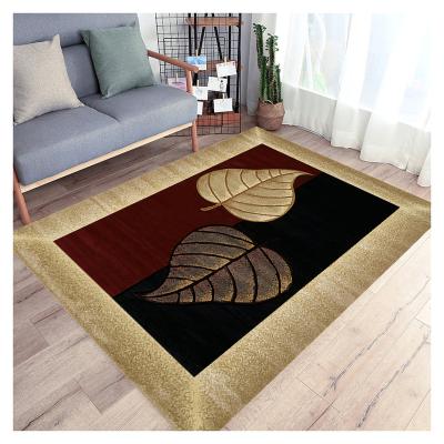 China Factory wholesale washable leaves 3d printing permadani small rugs custom living room large washable rugs and blankets for hotel bedroom for sale