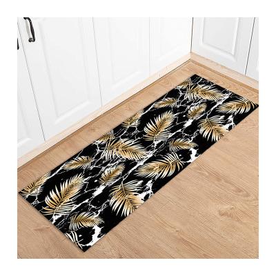 China 3D Printed Non Slip Kitchen Mat Washable Velvet Printing Carpet And Mat Living Room Crystal for sale