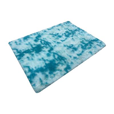 China Large Fuzzy Fluffy Custom Shag Rug Washable Luxury Non Slip Knot Dyed Area Rugs For Living Room for sale