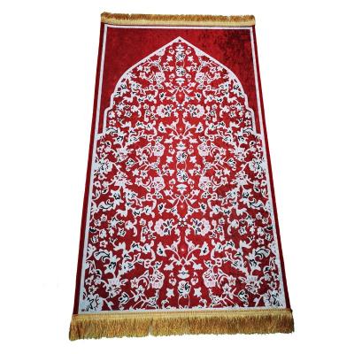 China High quality islamic gold diamond children prayer blanket sejadah muslim adult arabic prayer mat non-slip for sale