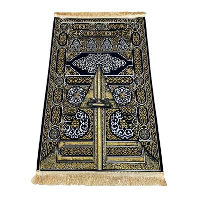 China 2021 Hot Sale Turkish Style Non-slip Teaching Popular Islamic Portable Muslim Prayer Mat For Ramadan for sale